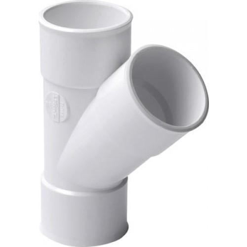 CULOTTE PVC BLANC FEMELLE / FEMELLE 45° Ø 40 - BH144B NICOLL