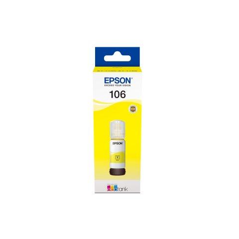 EPSON 106 BOUTEILLE D’ENCRE JAUNE ECOTANK -  AUTHENTIQUE