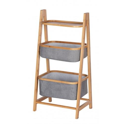 ÉTAGÈRE BAHARI À 2 PANIERS, BAMBOU WENKO
