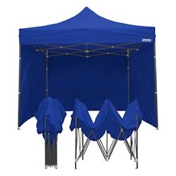 Tente pliante FRANCE BARNUMS 3x3m - pack côtés 4 murs - acier 31mm - polyester 320g - bleu_0