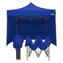 FRANCE BARNUMS Tente pliante 3x3m pack côtés - 4 murs - acier 31mm/polyester 320g - bleu - FRANCE-BARNUMS - bleu acier 121_0