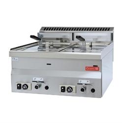 Gastro M Friteuse inox double à gaz 2 x 8 Litres, 13 600 W, GAZ - inox GL907_0