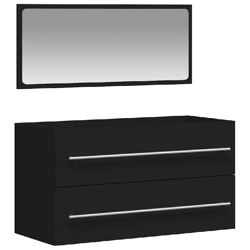 Helloshop26 - Armoire de salle de bain murale moderne avec miroir 90 x 38,5 x 48 cm espace de rangement élégant en bois d'ingénierie 02_0049277 - B_0