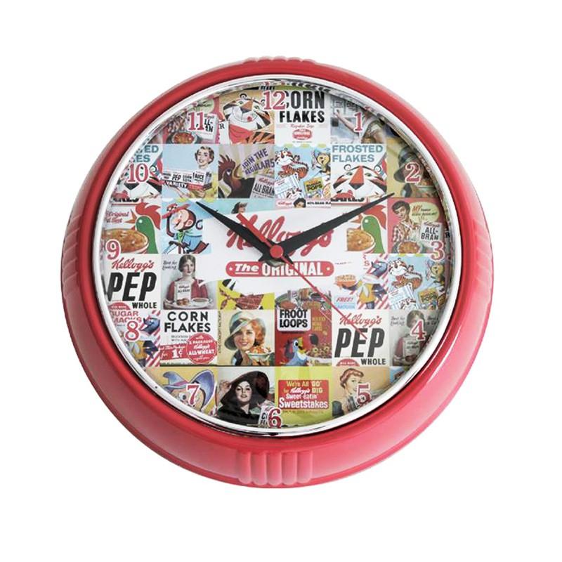 HORLOGE VINTAGE KELLOGG'S ROUGE - PARIS PRIX_0