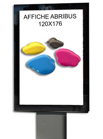 Impression sérigraphie - Affiches Abribus 120x176cm rétroéclairées - Papier blanc 150g_0