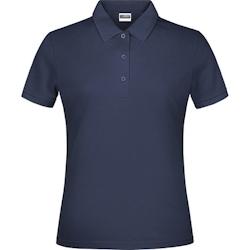 JAMES NICHOLSON, Polo femme, manches courtes, manches avec bande elasthanne, bleu navy, XL, - XL bleu 7865540559165_0