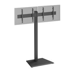 KIMEX Support TV sur pied - 2 écrans 43'' - 49'' Hauteur 175cm à poser noir - noir 3700685425910_0