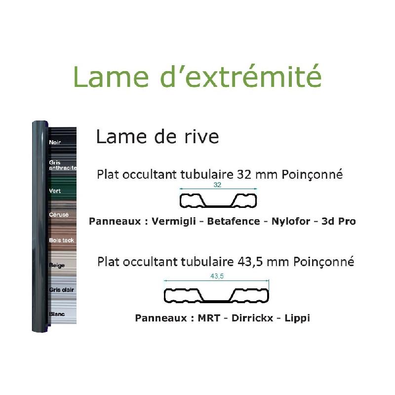 Lamelle pvc d'extrémité - occultant pvc_0