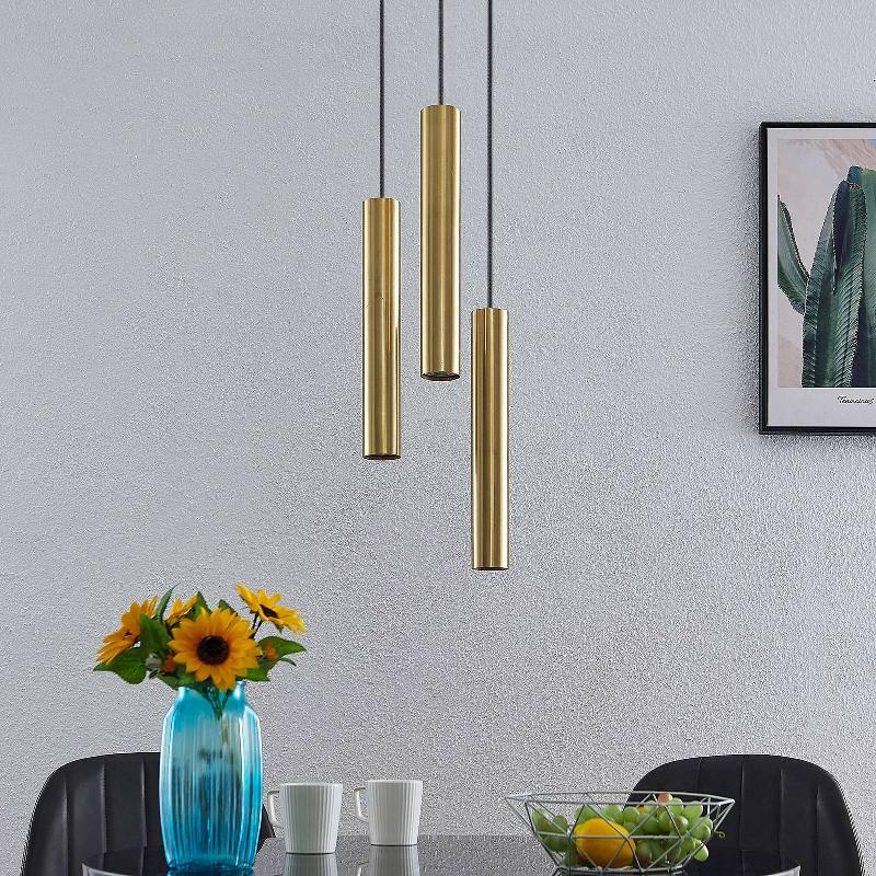 LINDBY JOFFREY SUSPENSION, À 3 LAMPES, LAITON