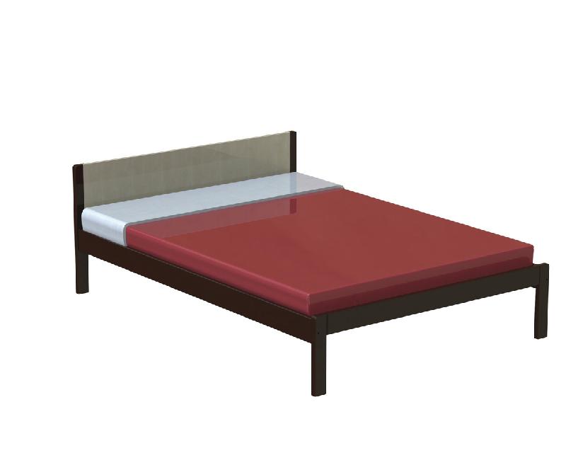 LIT NOVA TÊTE PANNEAU/BOIS SOMMIER LATTES 140X190 WENGÉ/ERABLE - MANUTAN COLLECTIVITÉS