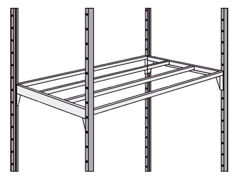 LOT 2 TABLETTES INDUSTRI ECO/ PRO L 125 X P 60 CM