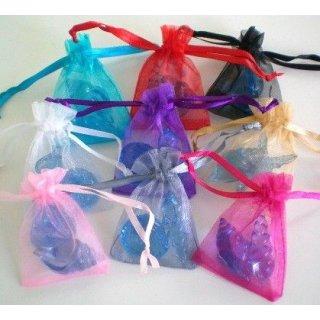 LOT DE 100 SACS ORGANZA ORGANDI 6 X 8 CM - 14 COLORIS AU CHOIX