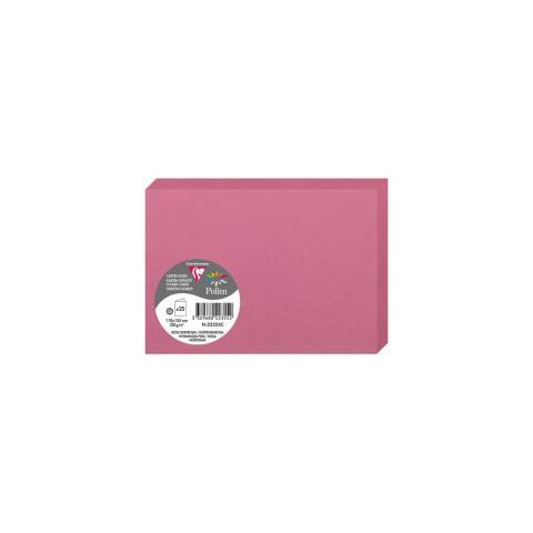 LOT DE 2 - PAQUET DE 25 CARTES PLIÉES POLLEN 110X155MM 210G/M2 - ROSE HORTENSIA
