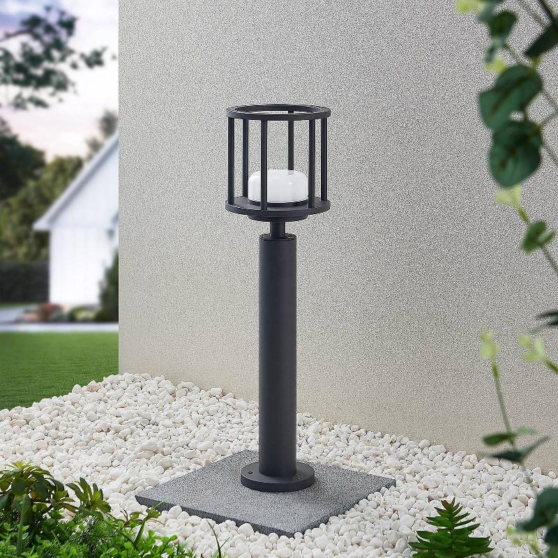 LUCANDE BORNE LUMINEUSE BÉRÉNICE, 60 CM, GRIS FONCÉ, MÉTAL, GX53