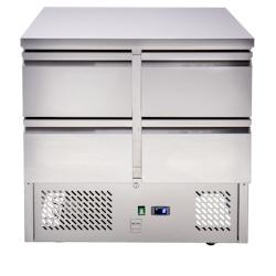 METRO Professional Table réfrigérée GDS3600, inox, 90 x 70 x 88 cm, 97 L, froid avec ventilateur, 220 W, avec serrure, 4 tiroirs, argenté - inox 22686_0