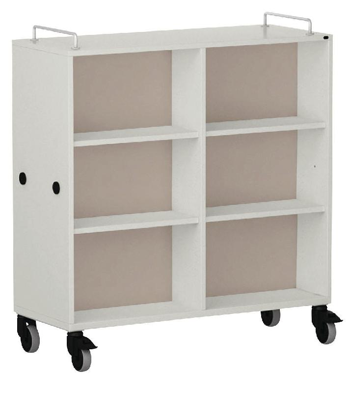 MEUBLE BAS SHIFT+ LANDSCAPE MÉLAMINÉ 8 ÉTAGÈRES - GRIS DES ANDES - GRIS TERRE - MANUTAN COLLECTIVITÉS