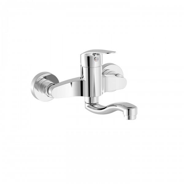 MITIGEUR ÉVIER MURAL BEC 150 MM CHROMÉ - TRES 21632020