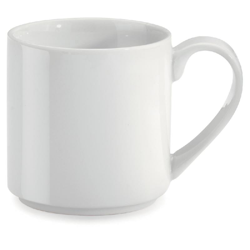 Mug en porcelaine 25 cl - Blanc - Lot de 12_0