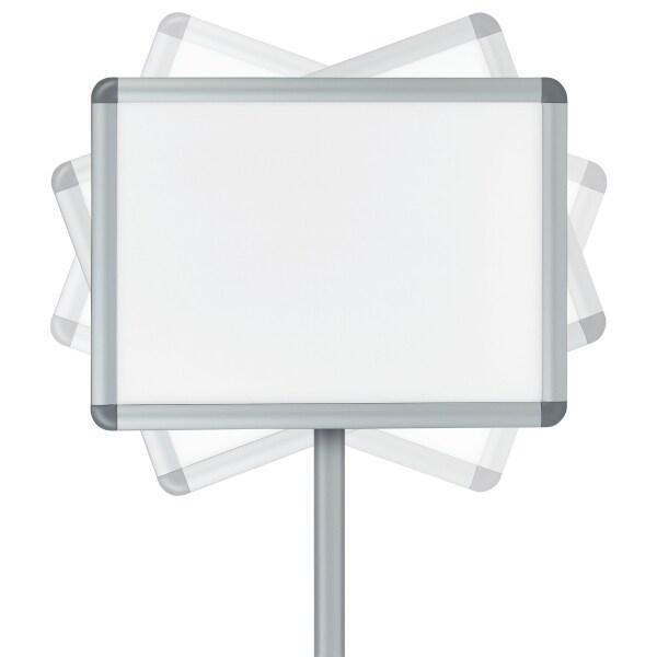NOBO Présentoir sur pied pour porte-affiche clipsable, aluminium, A3 - argenté 1902384_0