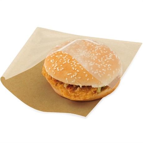 OPEN PACK SACHET OUVERT 2 CÔTÉS AVEC FENÊTRE + 10 16X16 CM KRAFT NATUREL (VENDU PAR 100)