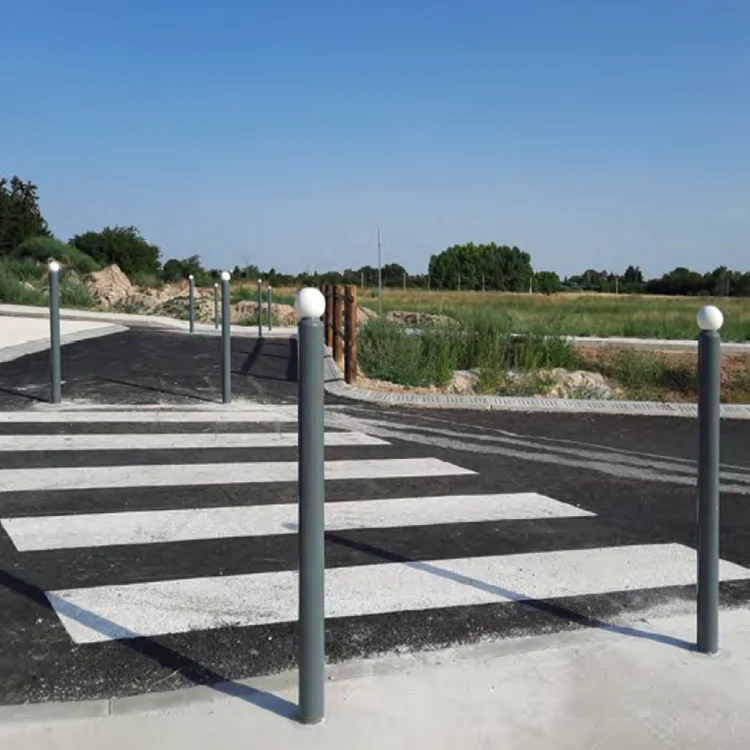 Pack 50 Potelets Ø 76 mm Boule - Gris RAL 7016, PMR_0