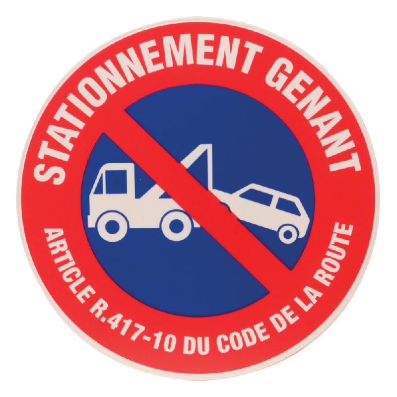 PANNEAU STATIONNEMENT GÊNANT DIAMÈTRE 30 CM POLYSTYRÈNE ANTICHOC