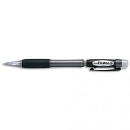 PENTEL PORTE-MINE 0,5 MM RECHARGEABLE CORPS PLASTIQUE TRANSPARENT GRIP CAOUTCHOUC COULEUR FIESTA