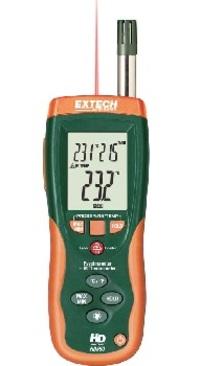 Psychromètre avec thermomètre IR HD550 EXTECH - hygromètre combiné avec thermomètre type K et infrarouge_0
