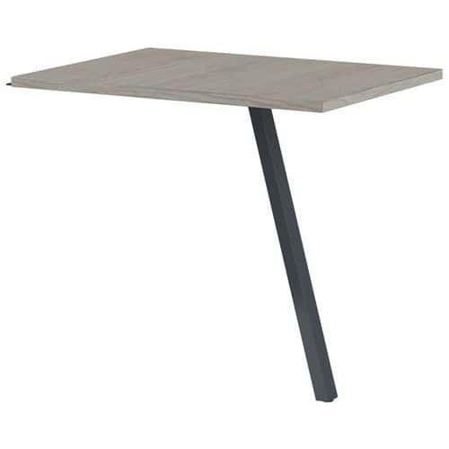 RETOUR BUREAU GARY 120 X 60 CM PIED ANTHRACITE PLATEAU CHÊNE GRIS - MBA