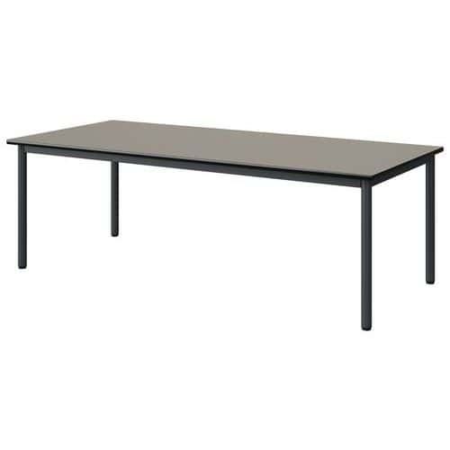 TABLE MALIBU 180X80 T3 4P STRA GRIS U727/NOIR GRIS 7016