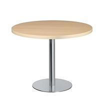 TABLE DE RÉUNION RONDE 4 PERSONNES D 100 CM - MILANO - CHÊNE CLAIR