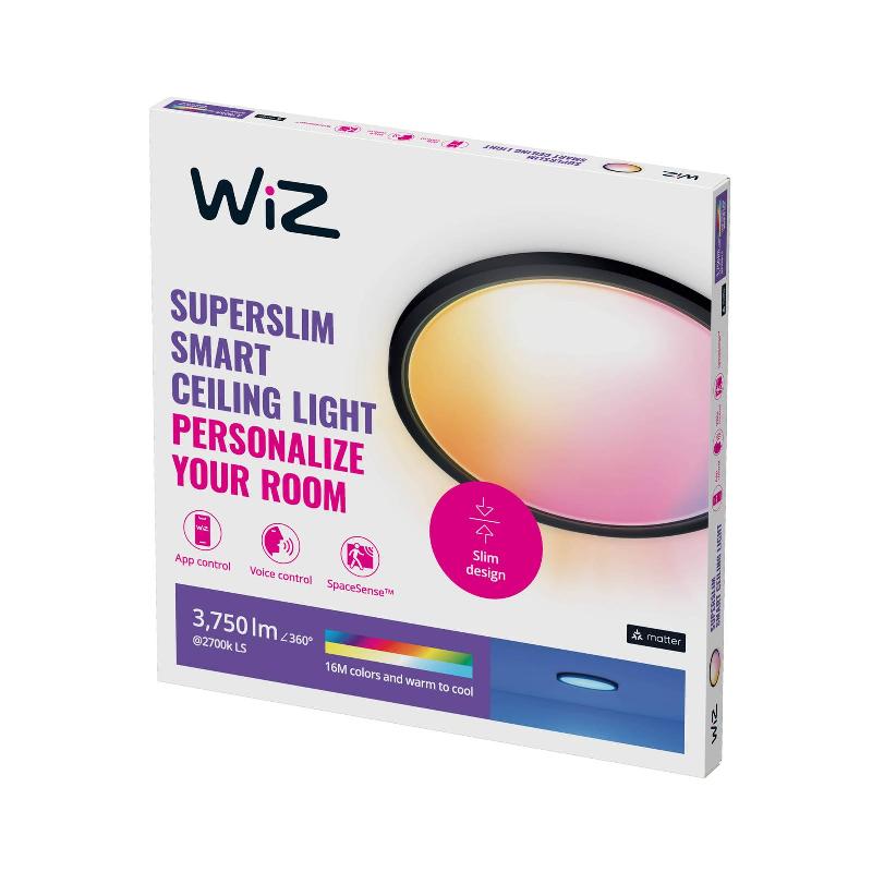 PLAFONNIER LED WIZ SUPERSLIM RGBW Ø54CM NOIR