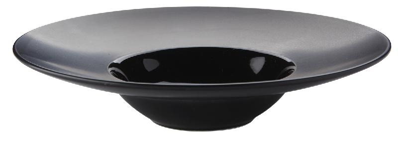 ASSIETTE EXTRA CREUSE ROND NOIR GRÈS Ø 21 CM CHIC & MAT PRO.MUNDI