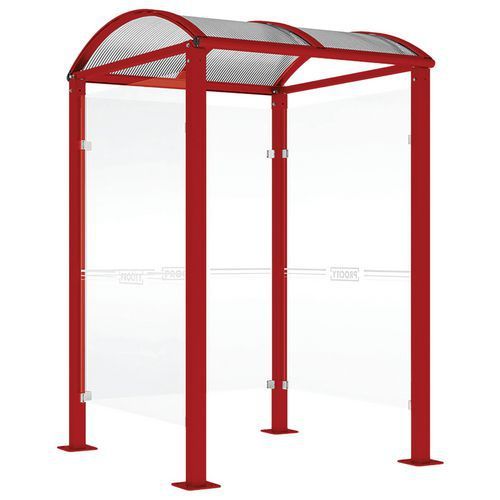 ABRI CAISSE VOÛTE 1.50 M AVEC BARDAGES LATÉRAUX - ROUGE 3004 - PROCITY