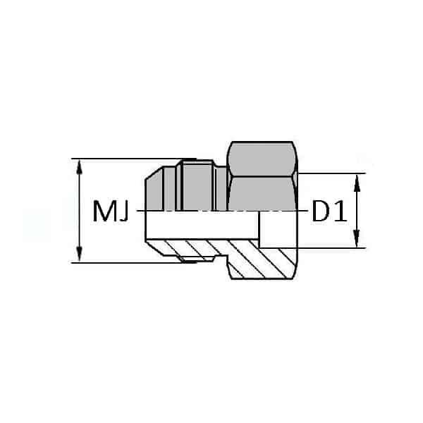 Adaptateurs - Droit mâle JIC x extrémité à souder bout à bout non zingué - 1/2' , 11.12 , 12_0