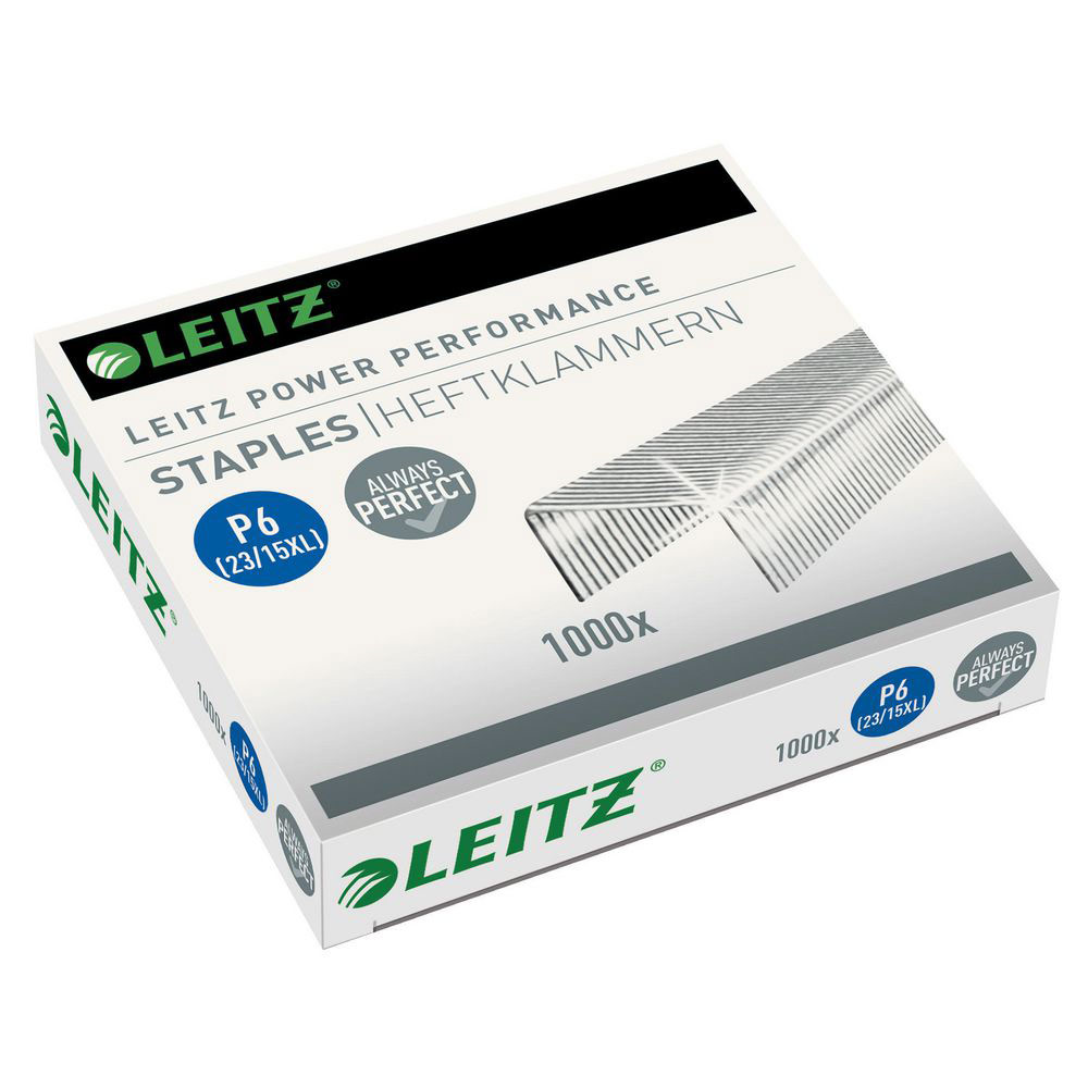 AGRAFES LEITZ - 23/15XL - POUR AGRAFEUSE 120 FEUILLES FLATCLINCH 5553 - BOÎTE DE 1000