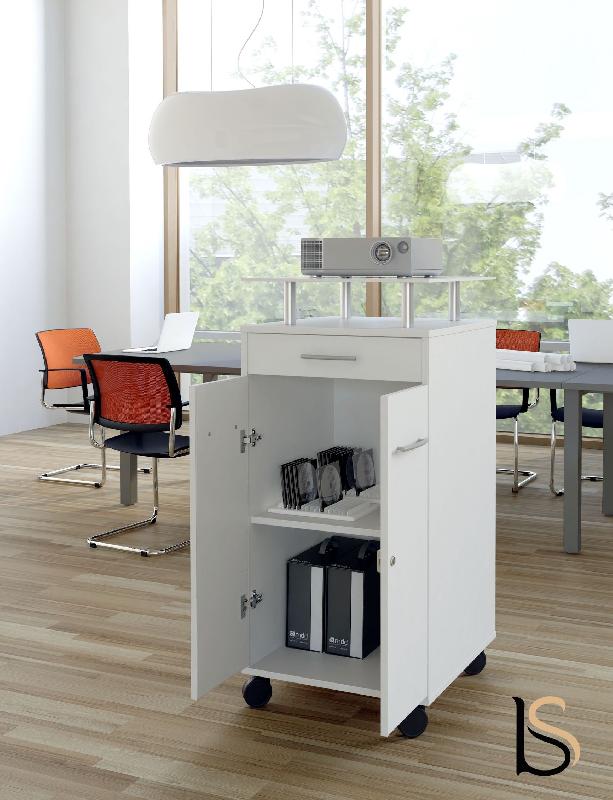 Armoire mobile multifonctions - MDD - Argent_0