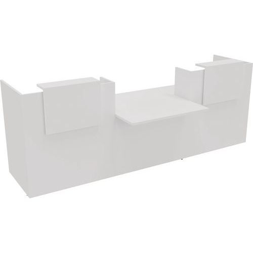 BANQUE D'ACCUEIL FILIA + PMR CENTRÉ 3 M BLANC - BURONOMIC