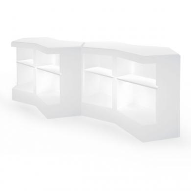 Banque d'accueil Link - Élément droit - Design original en polyéthylène 100% recyclable - Proselec_0