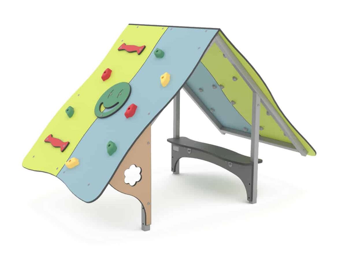 Cabane de jeu escalade - LD1CC1000 - Structure inox et habillage HPL - Capacité 12 enfants_0