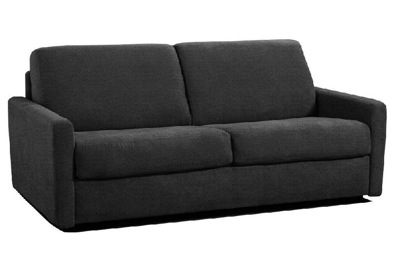 Canapé lit express Eclipse Elite Tweed Graphite - Sommier à lattes 140cm - Assises et matelas à mémoire de forme_0