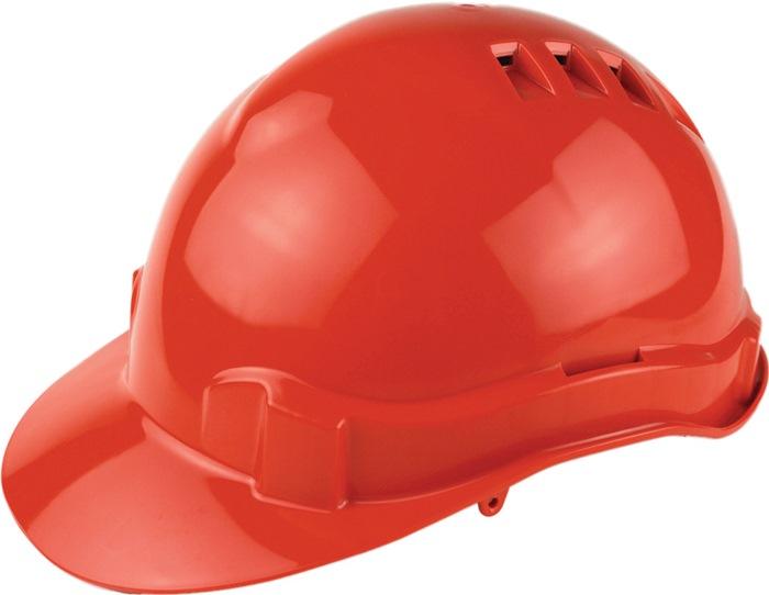Casque de protection ProCap rouge - polyéthylène EN 397 - PROMAT avec ventilation et lanière textile 6 points_0