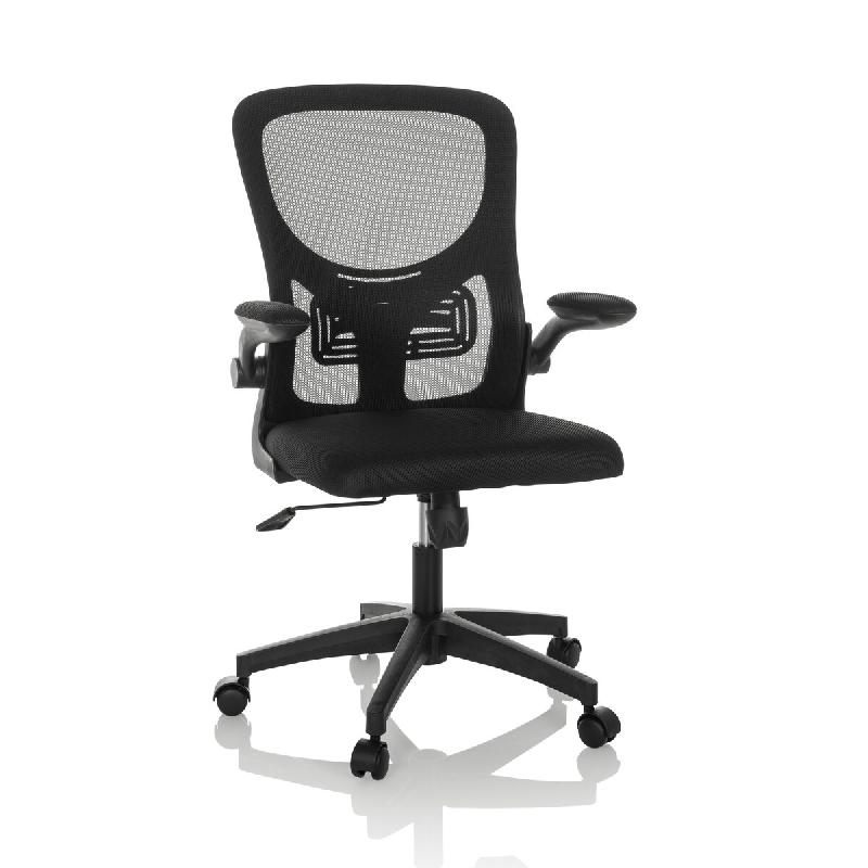 Chaise de bureau / chaise pivotante BELIO maille / tissu noir hjh OFFICE - noir polyester 719252_0
