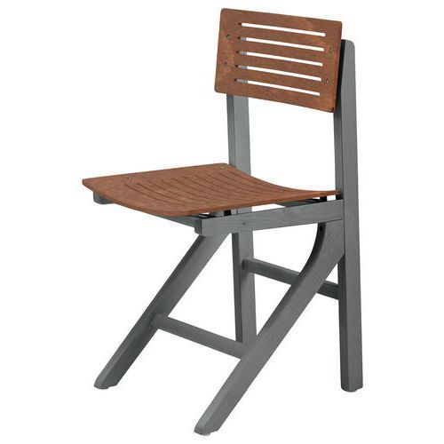 CHAISE EOLE AST - HÊTRE CAFÉ - STRUCTURE HÊTRE ANTHRACITE - SUNSET CREATION