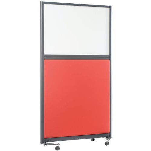 CLOISON DE SÉP ACOUS SUR ALL. 2000X1200 MM ROUGE + TAB BLANC - LIGNE M