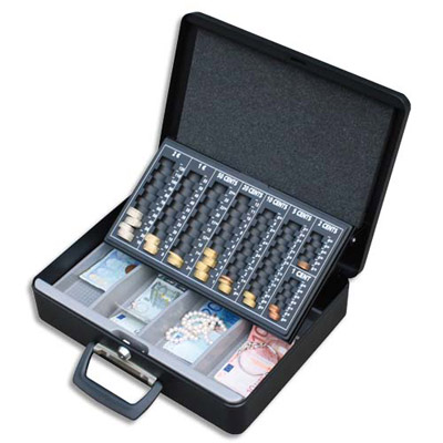 COFFRET-CAISSE A MONNAIE ET BILLETS PAVO - 36,5 X 11,5 X 28 CM