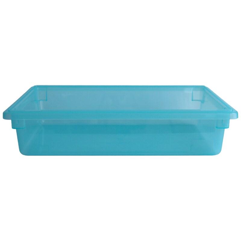 DBMARK 18266PP-465 - Boîte de rangement 33,1 litres - (46 x 66 x 15 cm) - PP bleu translucide - (couvercle non inclus) - Vente à l'unité - bleu pla_0