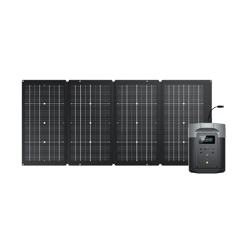 EcoFlow DELTA 2 Max Générateur solaire (PV220W) - EcoFlow DELTA 2 Max + 1 * Panneau solaire bifacial 220W_0