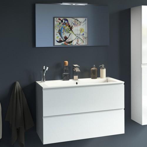 ENSEMBLE DE MEUBLE DE SALLE DE BAINS 90 CM SUSPENDU ADÈLE - BLANC ÉCLAT BATHDESIGN