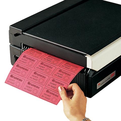 ETIQUETTE JET D'ENCRE ET LASER 70 X 37 MM ROUGE FLUO - BOÎTE DE 2400